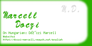 marcell doczi business card